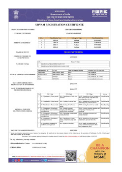 Udyam Registration   Certificate