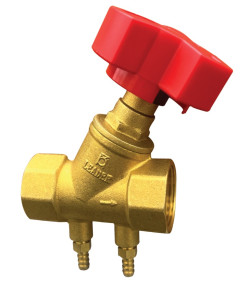 FLB275 Forged Brass Double Regulating Balancing Valve With Nozzles PN-16 (Screwed)