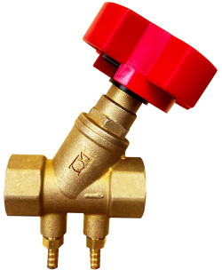 FLB275 Forged Brass Double Regulating Balancing Valve With Nozzles PN-16 (Screwed)